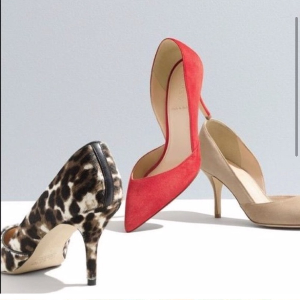 NIB J.Crew 65mm Collette Suede Pump Bright Cerise NEW Size 9 - Picture 4 of 6